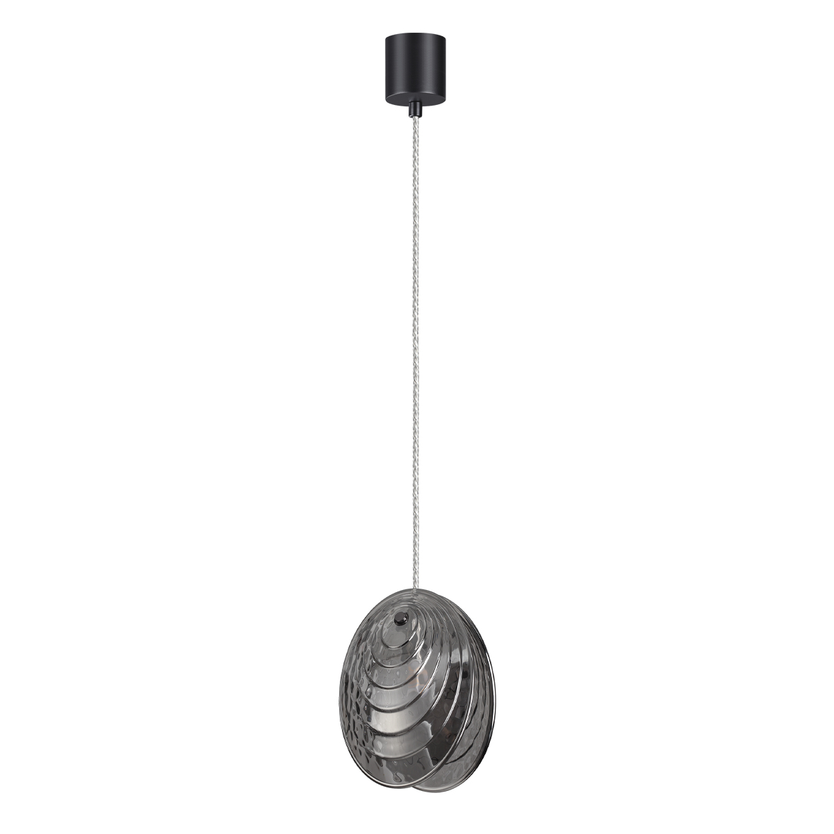 0046935 5038/1 MODERN ODL24 367 черный/дымчатый/металл/стекло Подвес G9 1*40W MUSSELS — изображение 1