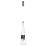 5044/12L L-VISION ODL24 000 глянц.темн.хром/прозрачный/металл/стекло Подвес LED 12W 3000K 1334Лм LUMP