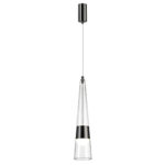5044/12L L-VISION ODL24 000 глянц.темн.хром/прозрачный/металл/стекло Подвес LED 12W 3000K 1334Лм LUMP — изображение 3