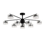8349/10C COMFI LN26 232 черный/прозрачный, металл/стекло Светильник потолочный LED GX53 10*7W 220V NATALINA