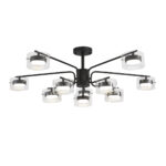 8349/10C COMFI LN26 232 черный/прозрачный, металл/стекло Светильник потолочный LED GX53 10*7W 220V NATALINA — изображение 3