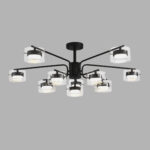 8349/10C COMFI LN26 232 черный/прозрачный, металл/стекло Светильник потолочный LED GX53 10*7W 220V NATALINA — изображение 4