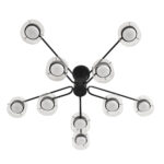 8349/10C COMFI LN26 232 черный/прозрачный, металл/стекло Светильник потолочный LED GX53 10*7W 220V NATALINA — изображение 6