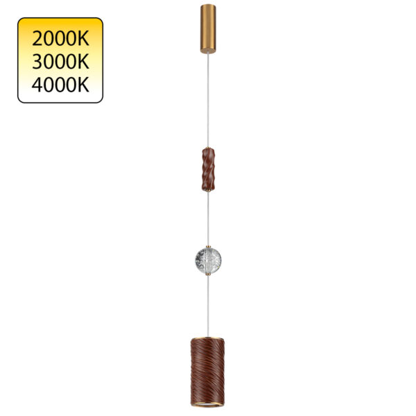 5450/18LB L-VISION ODL_EX26 015 коричневый/античная бронза/металл/керамика/хрусталь/акрил Подвес LED 18W 2000К/3000K/4000K RIVIERA