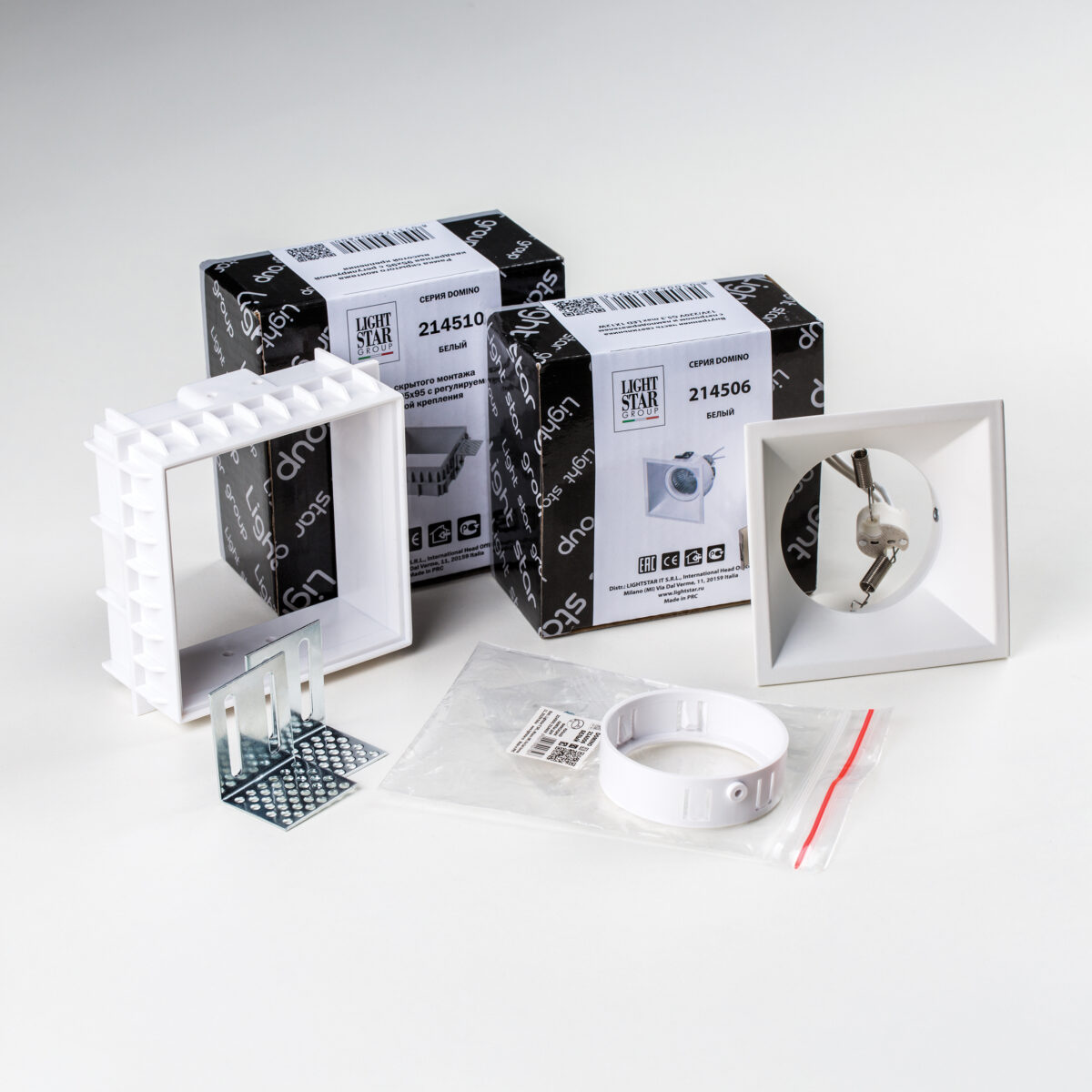 G214506WMOD Светильник DOMINO QUAD под LED модуль/лампу МR16 БЕЛЫЙ (214510+214506+214006) — изображение 2