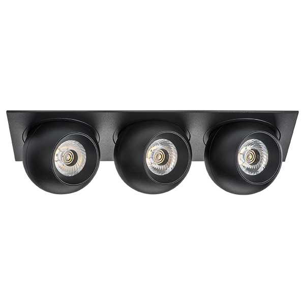 i537727272 Светильник INTERO LED 9W*3 850LM*3 24G ЧЕРНЫЙ 3000K (217537+217072+217072+217072)