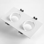 012626 Рамка (светильник) PVC д/LED-модулей 941хх и LED-ламп D50мм SINGO 2X QUAD БЕЛЫЙ — изображение 2