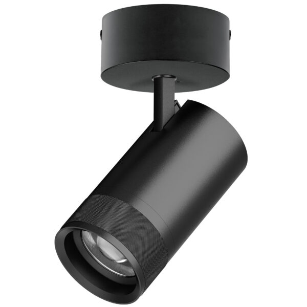 C4407SO Светильник CANNO PRO накладной LED 40W 2800LM 20-55G ЧЕРНЫЙ 2700-4200-6000K IP20 с адаптером (304407 + 215017)