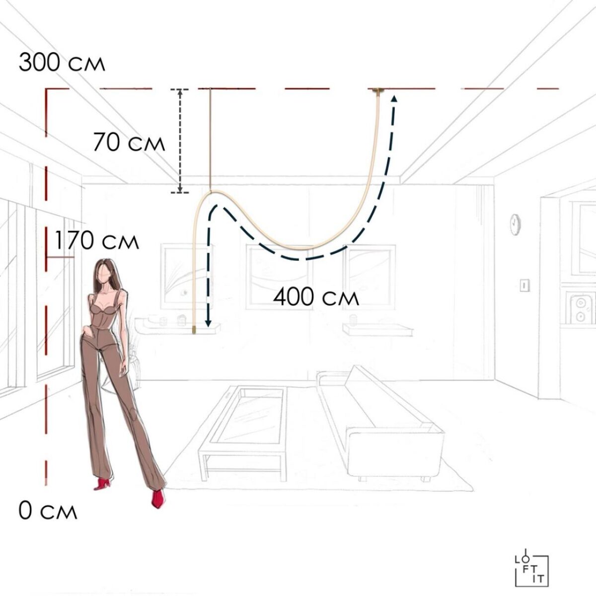 10388C Brass Потолочный светильник LOFT IT Thread — изображение 4