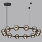 5041/120L L-VISION ODL24 533 черн./золото/дымчатый/металл/стеко Люстра LED 120W 4000К 9364Лм TRONI — изображение 4