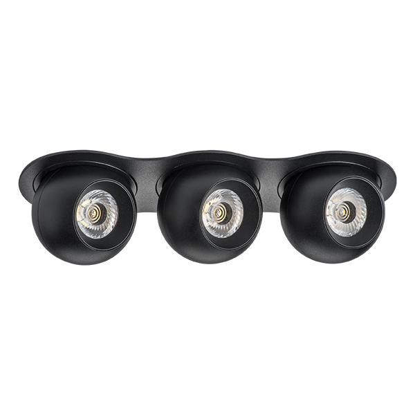 i637747474 Светильник INTERO LED 9W*3 850LM*3 24G ЧЕРНЫЙ 4000K (217637+217074+217074+217074)