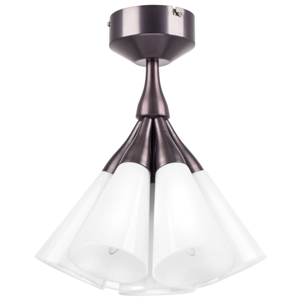 57ab3679010d11ee813fc81f66f678b0_230eb206795411ee8145c81f66f678b0 757070 Люстра CONE 7х10W (led) E14 КОФЕЙНЫЙ/БЕЛЫЙ — изображение 1