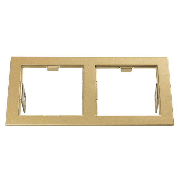 214523 Рамка DOMINO Double QUADRO MR16 ЗОЛОТО