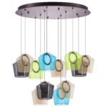 796329 Люстра CARAMELLO LED 12х6W 1400LM КОФЕЙНЫЙ/МУЛЬТИКОЛОР 3000K