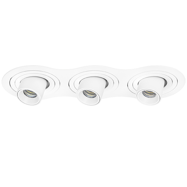 i636164 Светильник INTERO TUBO LED 7W*3 360LM*3 60G БЕЛЫЙ 4000K (217636+217164+217164+217164)