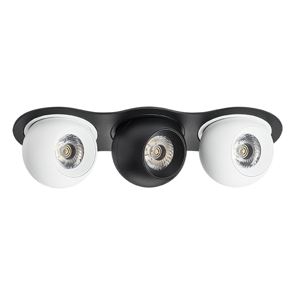 i637647464 Светильник INTERO LED 9W*3 850LM*3 24G ЧЕРНЫЙ/БЕЛЫЙ 4000K (217637+217064+217074+217064)
