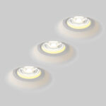 112000 Рамка (светильник) CLICK-CLACK скрытого монтажа лампочек и LED модулей MR16 в натяжной потолок ANELLO БЕЛЫЙ — изображение 6