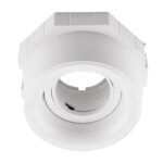 112000 Рамка (светильник) CLICK-CLACK скрытого монтажа лампочек и LED модулей MR16 в натяжной потолок ANELLO БЕЛЫЙ