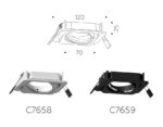 C7659 SBK черный песок 120*120*H25mm MR16 GU5.3 — изображение 2