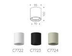 C7724 SGR серый песок D95*H100mm MR16 GU5.3 — изображение 2