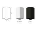 C7821 SBK черный песок 70*70*H125mm MR16 GU5.3 — изображение 2