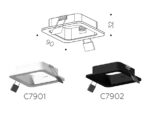 C7901 SWH белый песок 90*90*H32mm MR16 GU5.3 — изображение 2