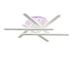 FA8907 WH/CH белый/хром 135W 3000K-6400K+RGB 800*770*160 (ПДУ РАДИО 2.4G)