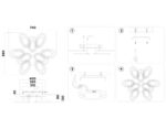 FA8933/6+3 WH/CH белый/хром 255W 3000K-6400K 740*660*120 (ПДУ РАДИО 2.4G) — изображение 3
