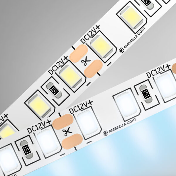 GS1103 2835 120Led/ 9.6W m/ 12V IP20 6500K/ 5000*8*1.2mm (2 конт.)