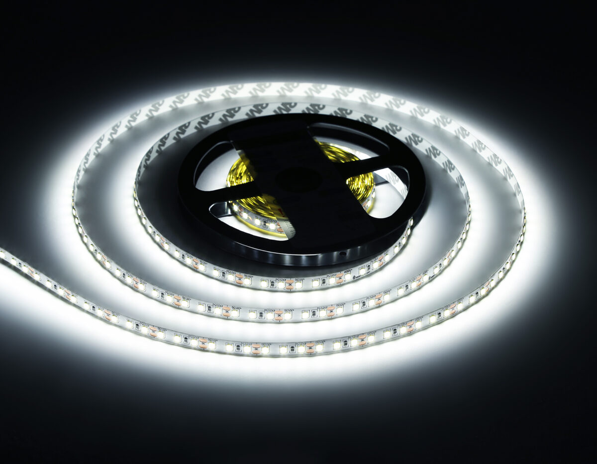 GS1103 2835 120Led/ 9.6W m/ 12V IP20 6500K/ 5000*8*1.2mm (2 конт.) — изображение 2