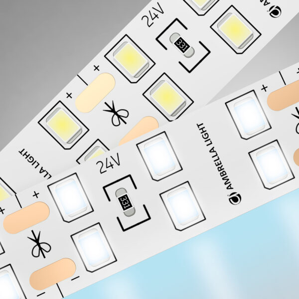 GS3603 2835 204Led/ 20W m/ 24V IP20 6500K/ 5000*14*1.2mm (2 конт.)