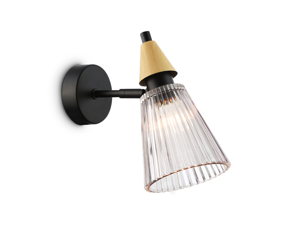 LH58118 LH58118 BK/LW/SM черный/светлое дерево/дымчатый E14 max 40W 180*110*200 — изображение 1