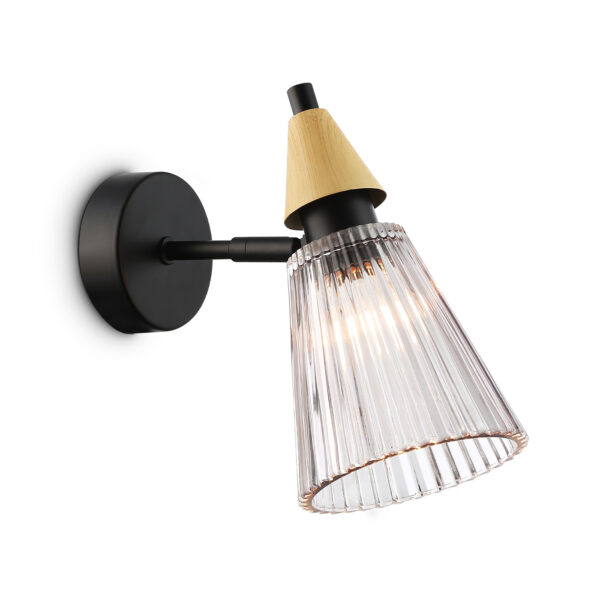 LH58118 BK/LW/SM черный/светлое дерево/дымчатый E14 max 40W 180*110*200
