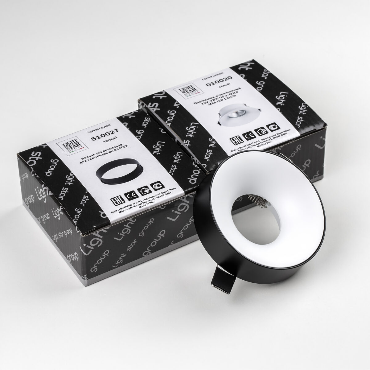 L01002027 Светильник LEVIGO MR16/HP16 БЕЛЫЙ/ЧЕРНЫЙ МАТОВЫЙ (010020+510027) — изображение 2