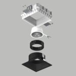 G214507BMOD Светильник DOMINO QUAD под LED модуль/лампу МR16 ЧЁРНЫЙ (214510+214507+214007) — изображение 2