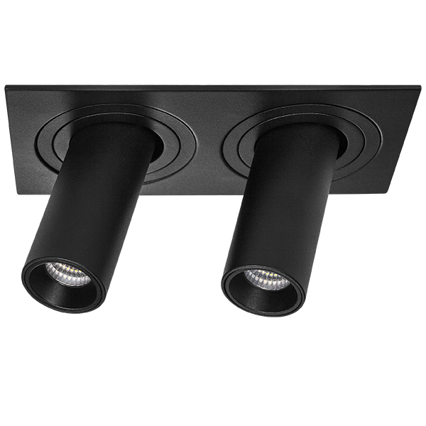 i527274 Светильник INTERO TUBO LED 10W*2 500LM*2 60G ЧЕРНЫЙ 4000K (217527+217274+217274)