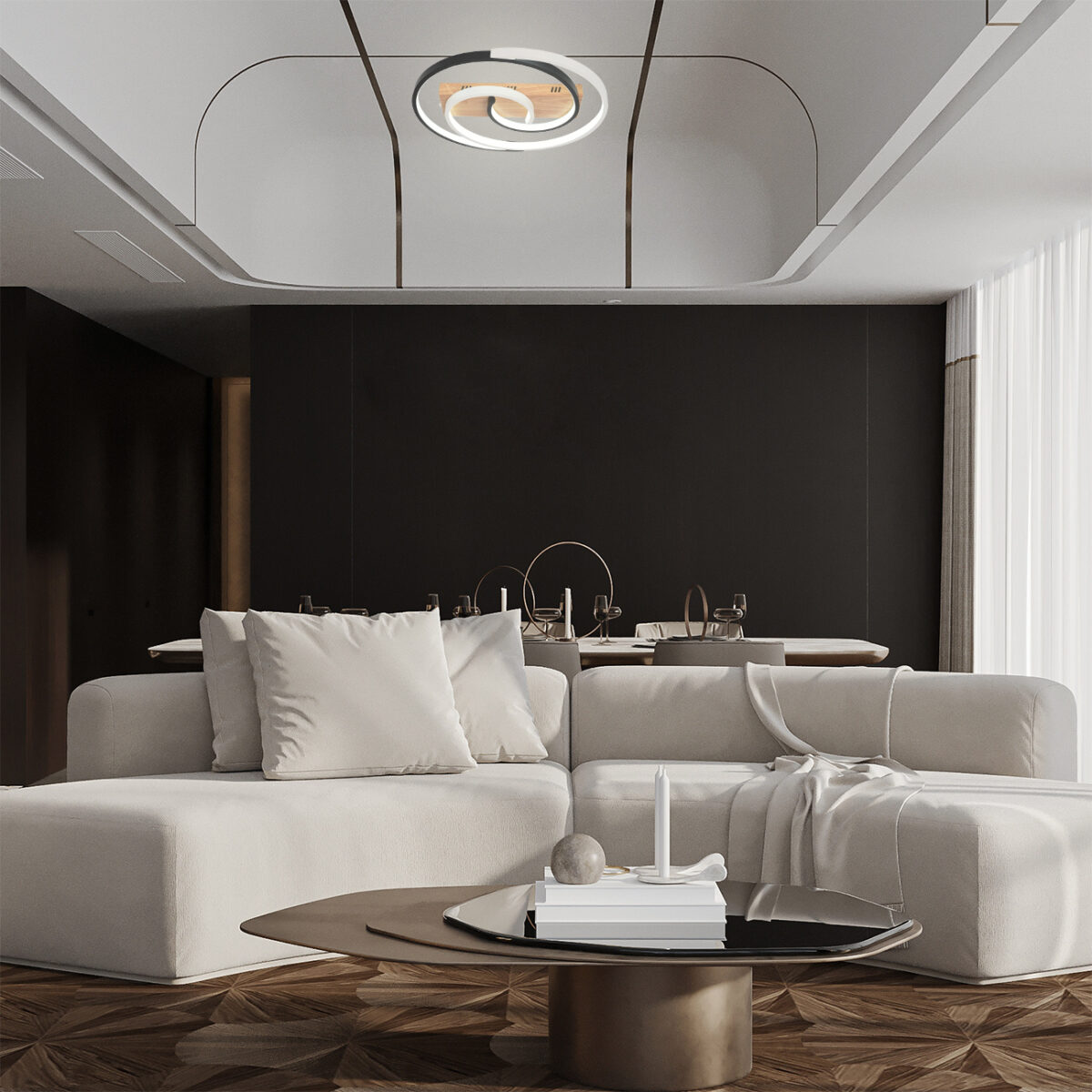 Escada 10265/1 LED*67W Black/Wood — изображение 3