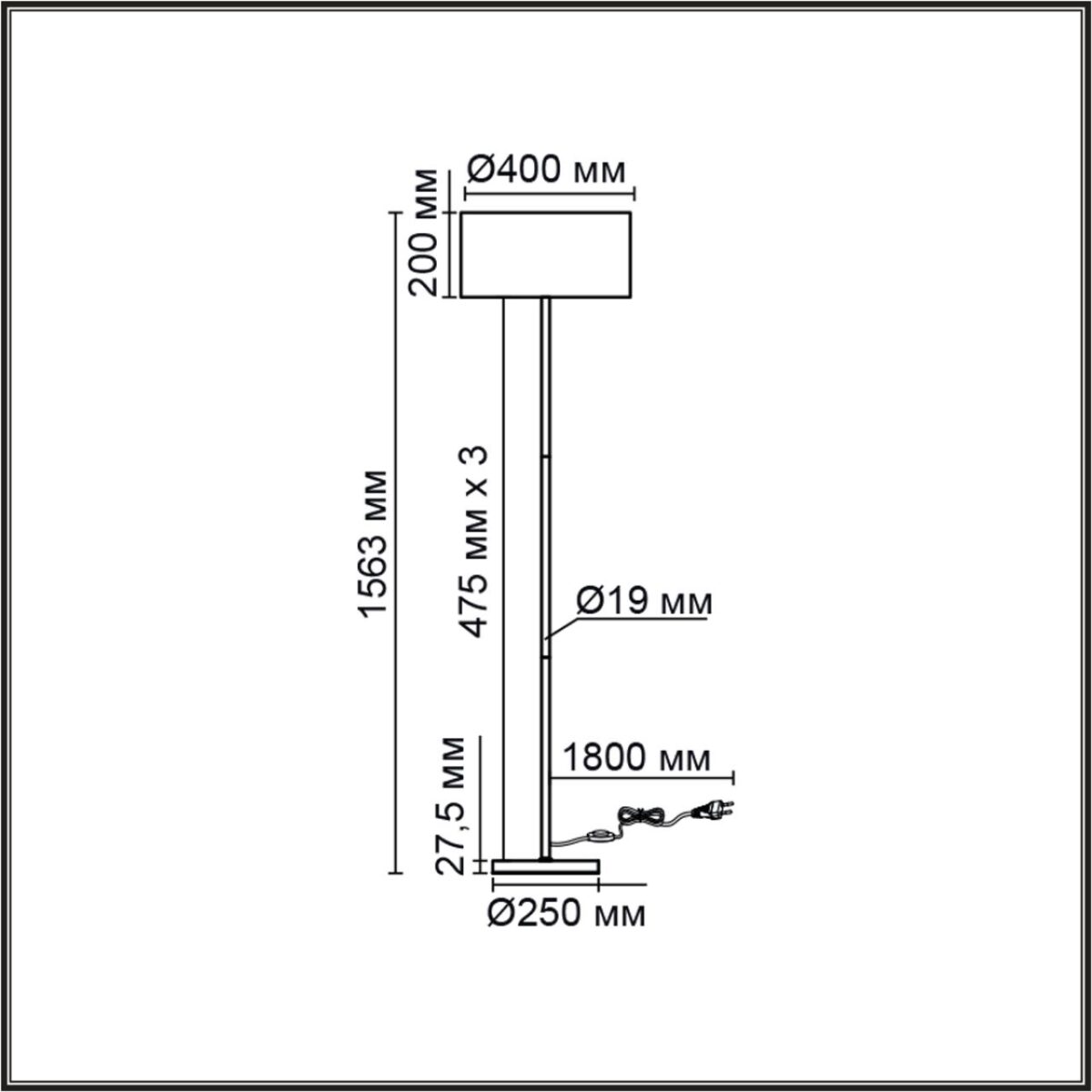 8250/2F MODERNI LN26 527  никель/бежевый, металл/текстиль Торшер Е27 2*60W 220V NIKKI — изображение 2