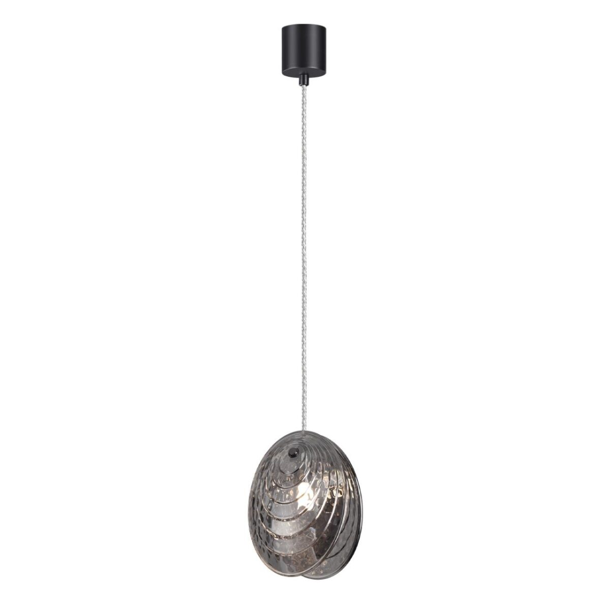 5038/1 MODERN ODL24 367 черный/дымчатый/металл/стекло Подвес G9 1*40W MUSSELS — изображение 3
