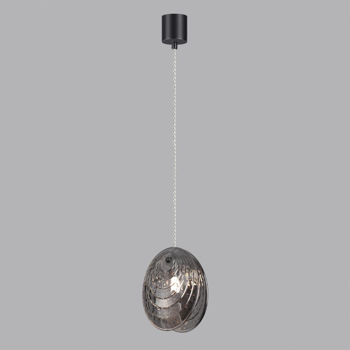 5038/1 MODERN ODL24 367 черный/дымчатый/металл/стекло Подвес G9 1*40W MUSSELS — изображение 4