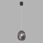 5038/1 MODERN ODL24 367 черный/дымчатый/металл/стекло Подвес G9 1*40W MUSSELS — изображение 4